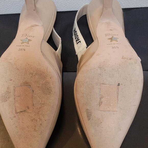 Christian Dior J'ADIOR Slingback Low Pump Nude Patent, US Size 5.5 - Picture 4 of 9